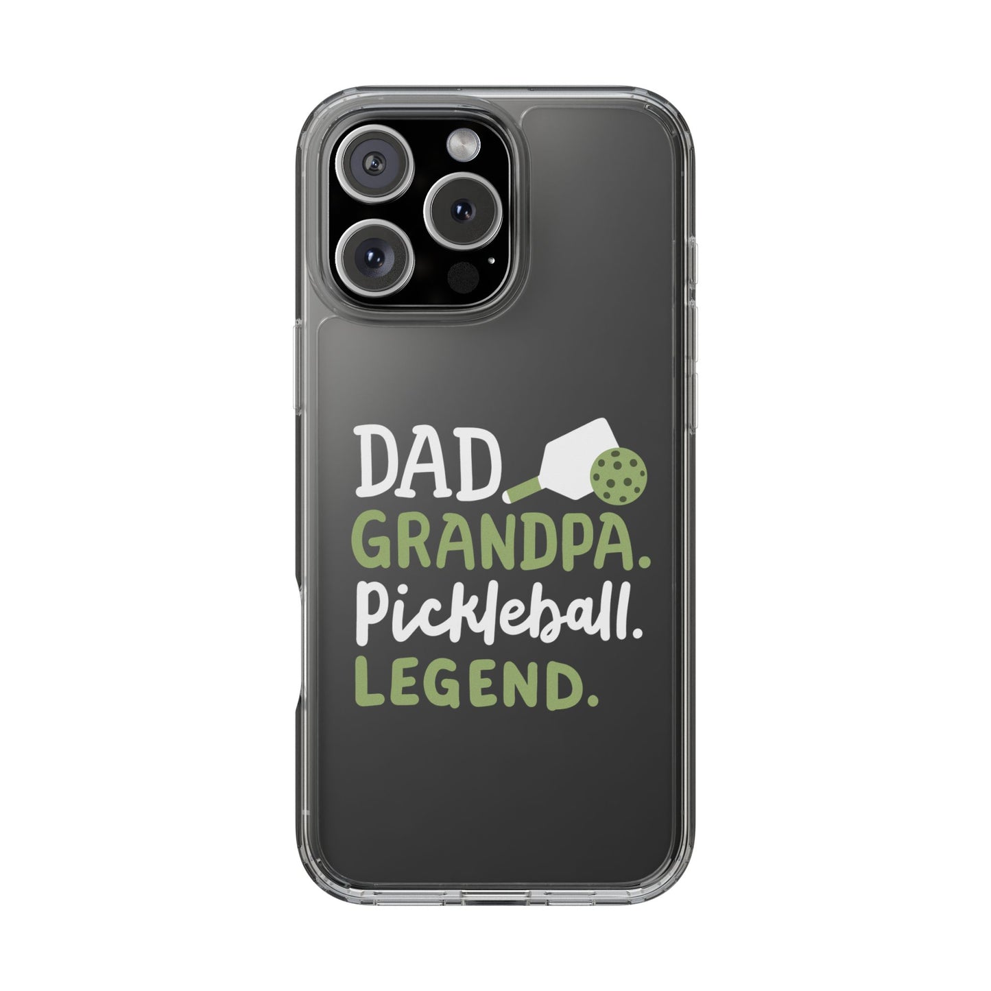 Pickleball Cool Phone case - Dad Grandpa Pickleball Legend Clear