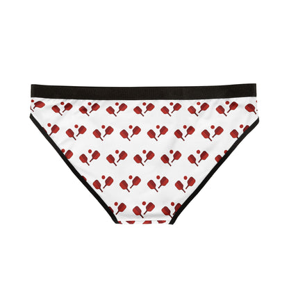 Women's Comfy Pickleball Brief - Red Paddles and Ball