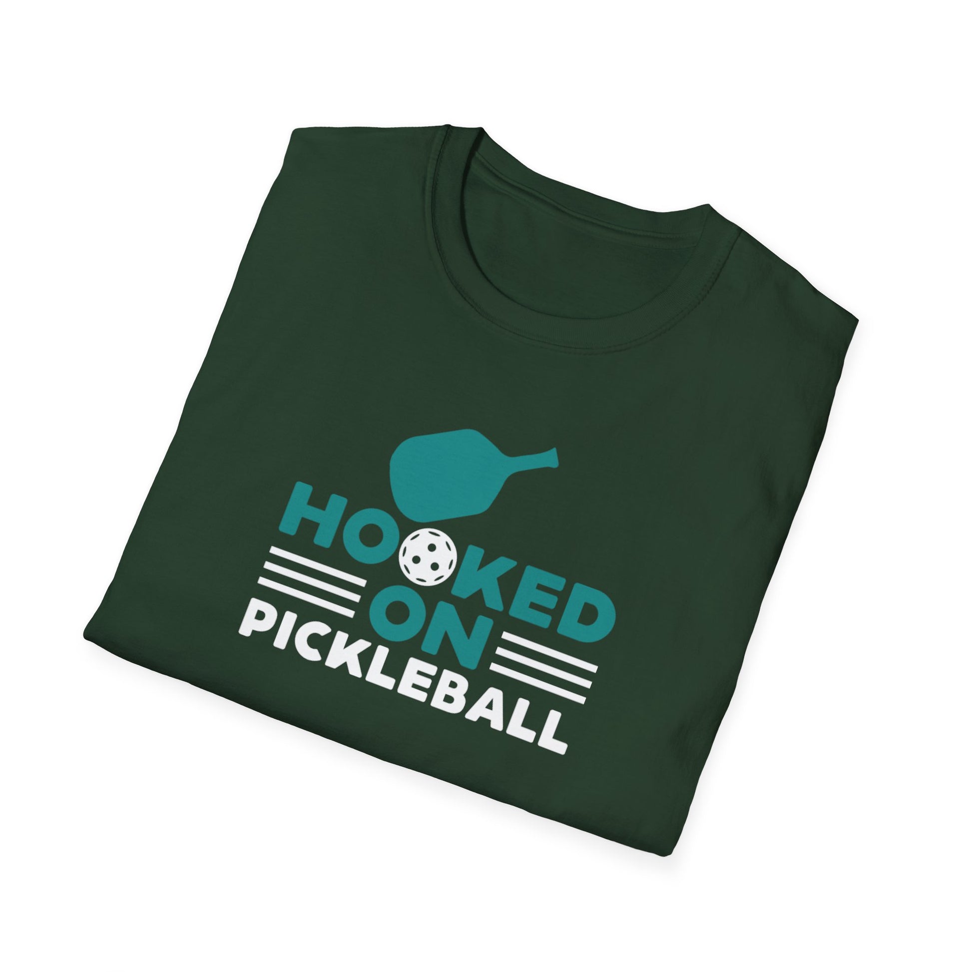 Men's Comfy Pickleball T-shirt - Hooked on Pickleball