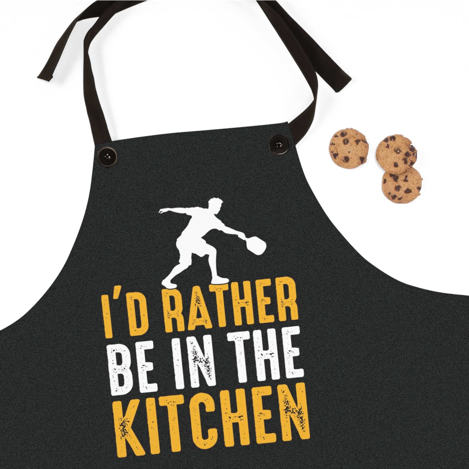 Funny Pickleball Apron - I'd rather be in the Kitchen