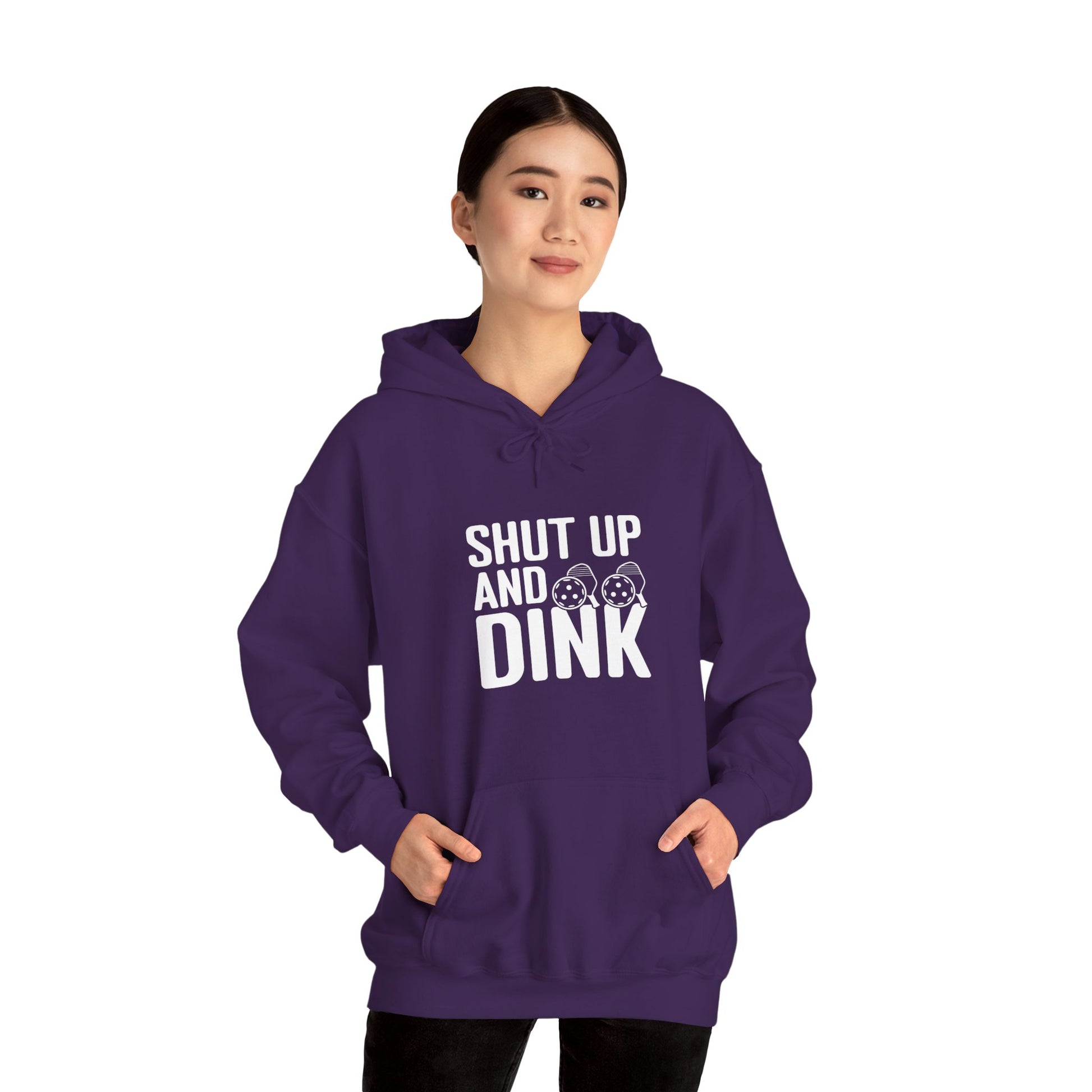 Women's Comfy Pickleball Hoodie - Shut Up and Dink