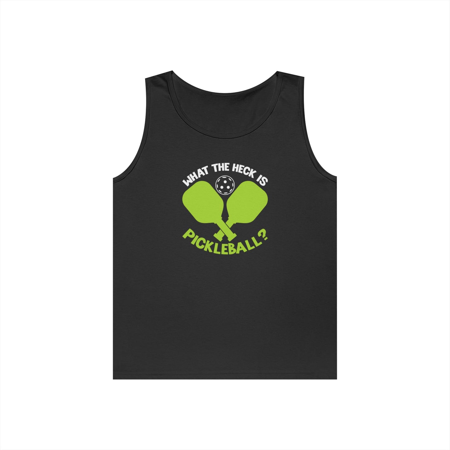 Men's Funny Pickleball Tank Top - What the Heck Is Pickleball? Black