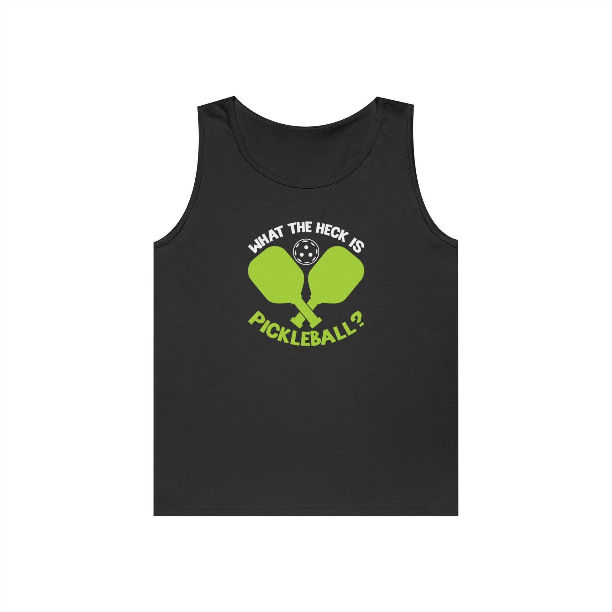 Men's Funny Pickleball Tank Top - What the Heck Is Pickleball? Black