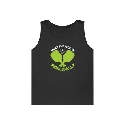 Men's Funny Pickleball Tank Top - What the Heck Is Pickleball? Black