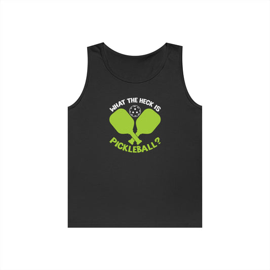 Men's Funny Pickleball Tank Top - What the Heck Is Pickleball? Black