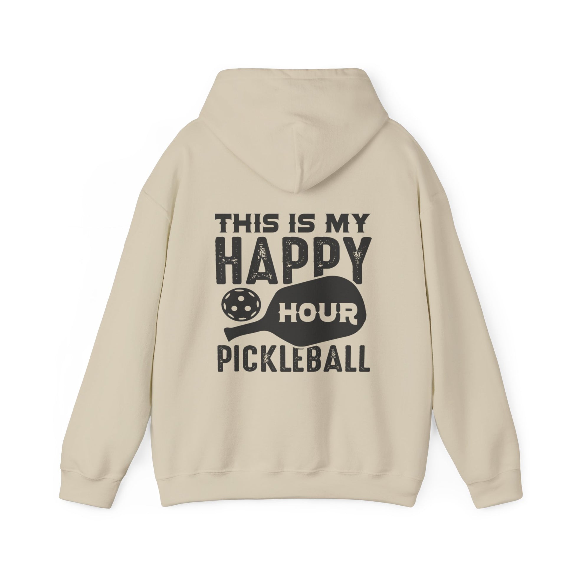 Men's Soft Pickleball Hoodie - This Is My Happy Hour Pickleball
