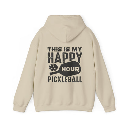 Men's Soft Pickleball Hoodie - This Is My Happy Hour Pickleball
