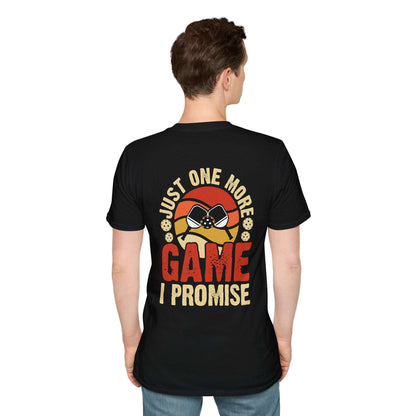 Men's Funny Pickleball T-Shirt - Just One More Game I Promise Retro