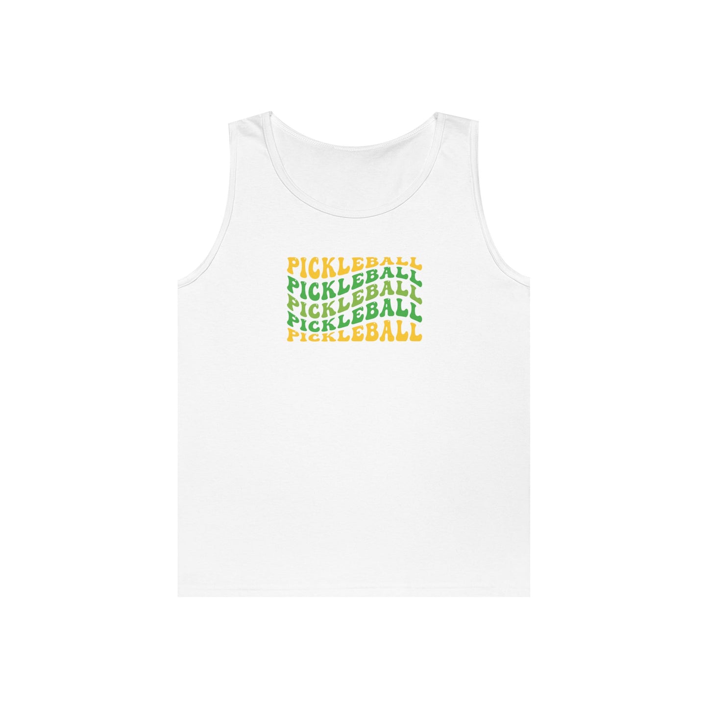 Women's Fun Pickleball Tank Top - Pickleball Wave White