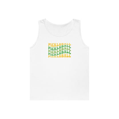 Women's Fun Pickleball Tank Top - Pickleball Wave White