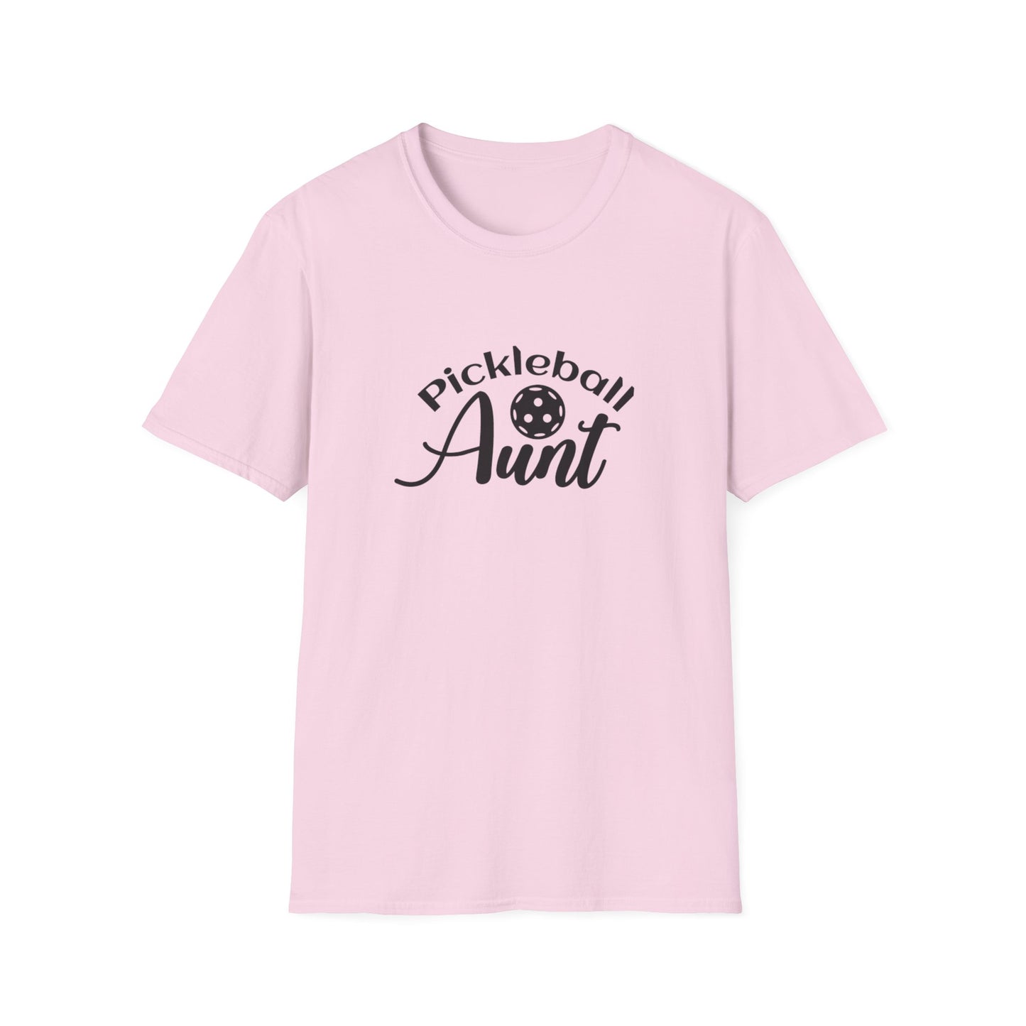 Women's Comfy Pickleball T-shirt - Pickleball Aunt Pink