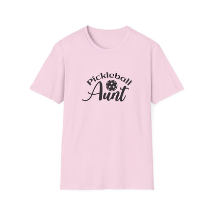 Women's Comfy Pickleball T-shirt - Pickleball Aunt Pink
