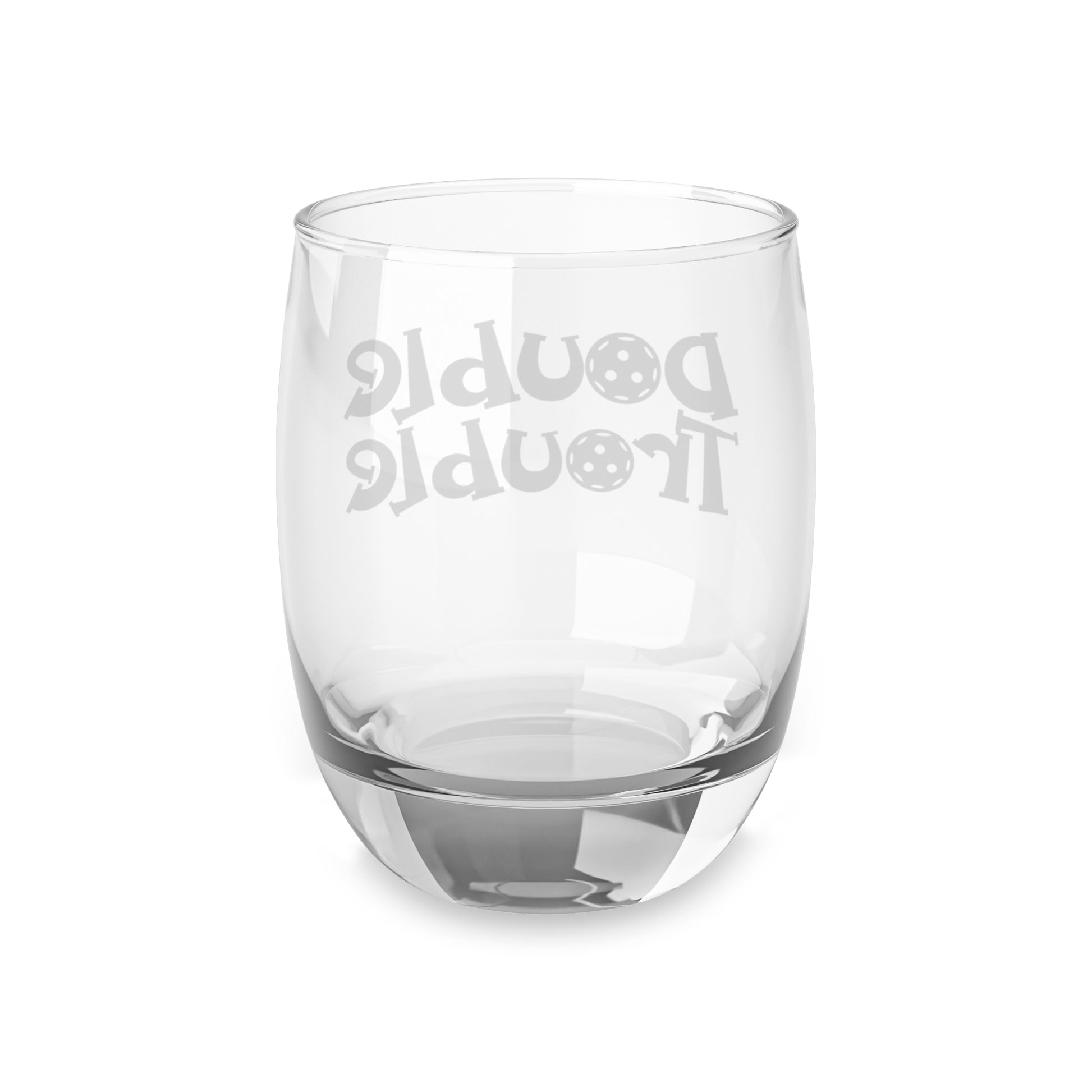 Pickleball Funny Whiskey Glass - Double Trouble