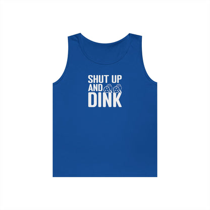 Men's Funny Pickleball Tank Top - Shut Up and Dink Royal