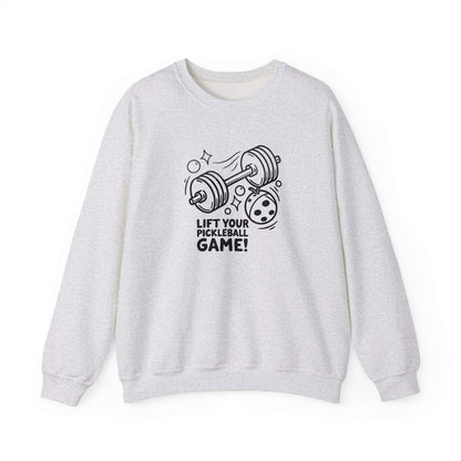 Men's Energetic Pickleball Sweatshirt - Lift Your Pickleball Game Grey