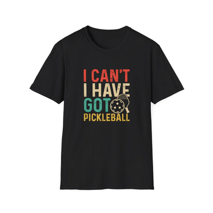 Men's Playful Pickleball T-shirt - I Can't, I Have Got Pickleball Black