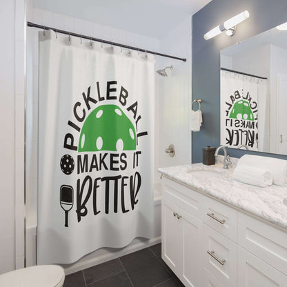Pickleball Cheerful Shower Curtain - Pickleball Make It Better