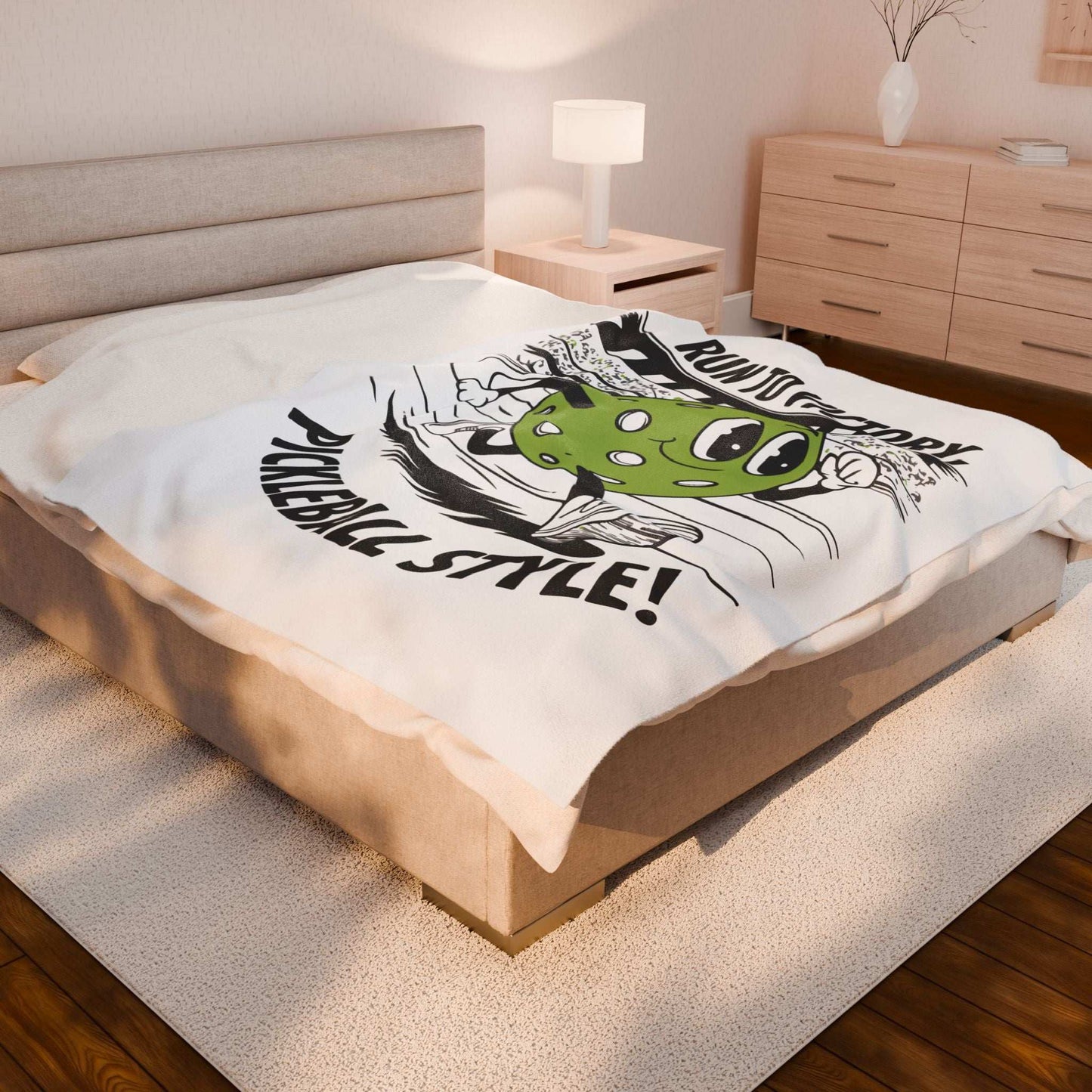 Pickleball Comfy Blanket - Run To Victory Pickleball Style