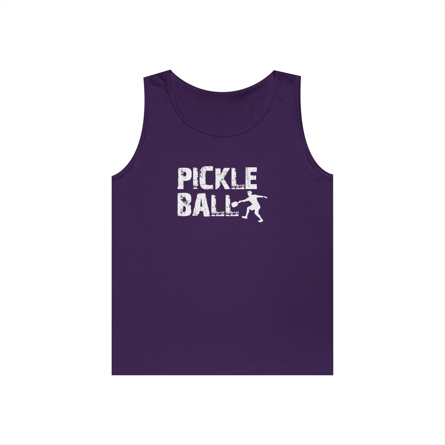 Men's Unique Pickleball Tank Top - Pickleball Grunge Purple