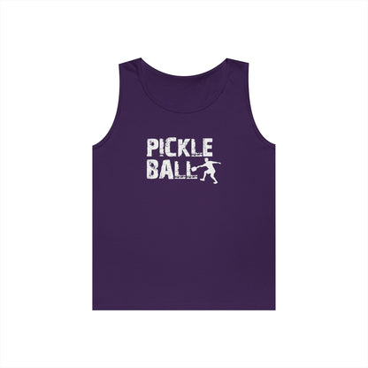 Men's Unique Pickleball Tank Top - Pickleball Grunge Purple