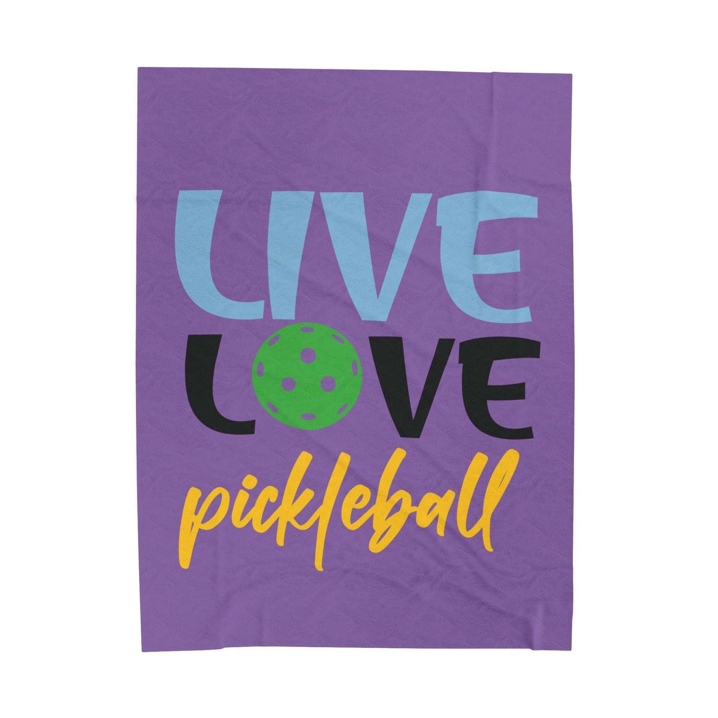 Pickleball Cheerful Blanket - Live Love Pickleball Purple