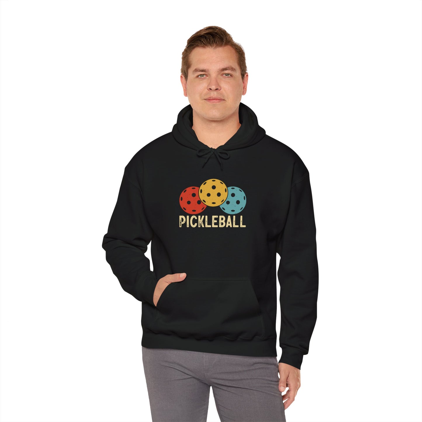 Men's Cool Pickleball Hoodie - Trio Pickleball Retro