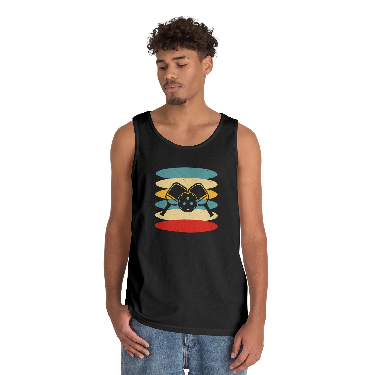 Men's Stylish Pickleball Tank Top - Pickleball Retro