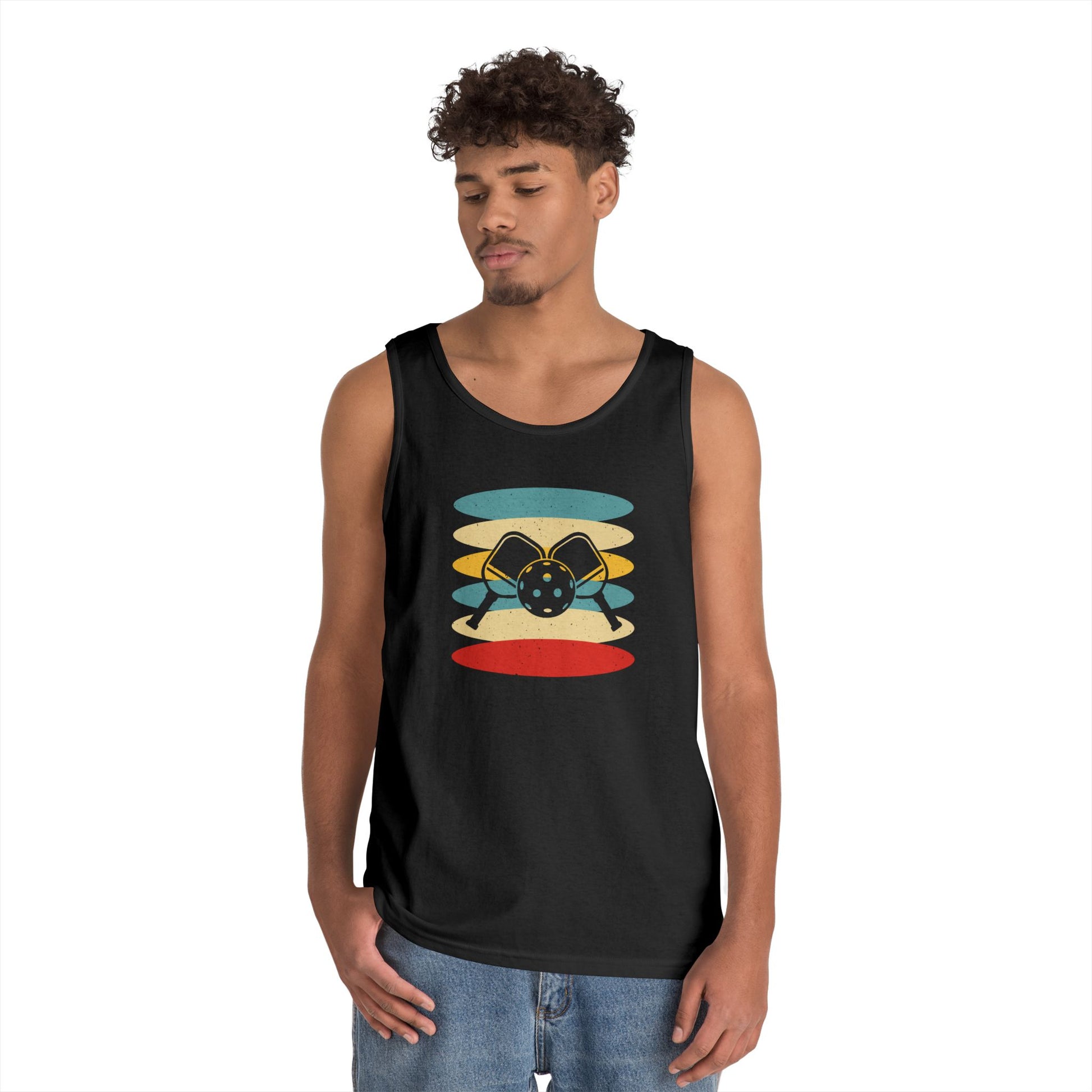 Men's Stylish Pickleball Tank Top - Pickleball Retro