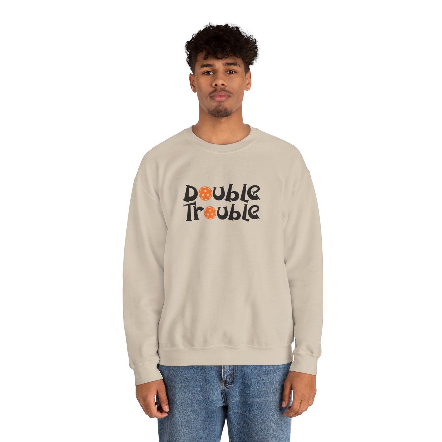 Men's Quirky Pickleball Sweatshirt - Double Trouble