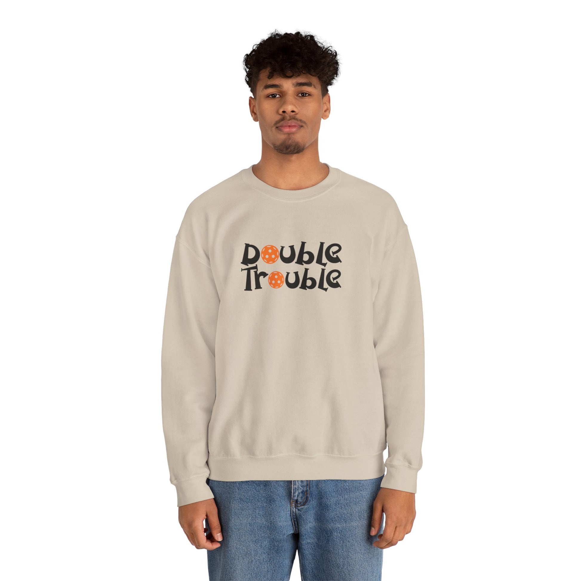 Men's Quirky Pickleball Sweatshirt - Double Trouble