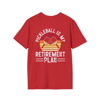 Men's Durable Pickleball T-shirt - Pickleball Is My Retirement Plan