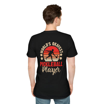 Men's Pickleball T-shirt - World's Okayest Pickleball Player Retro