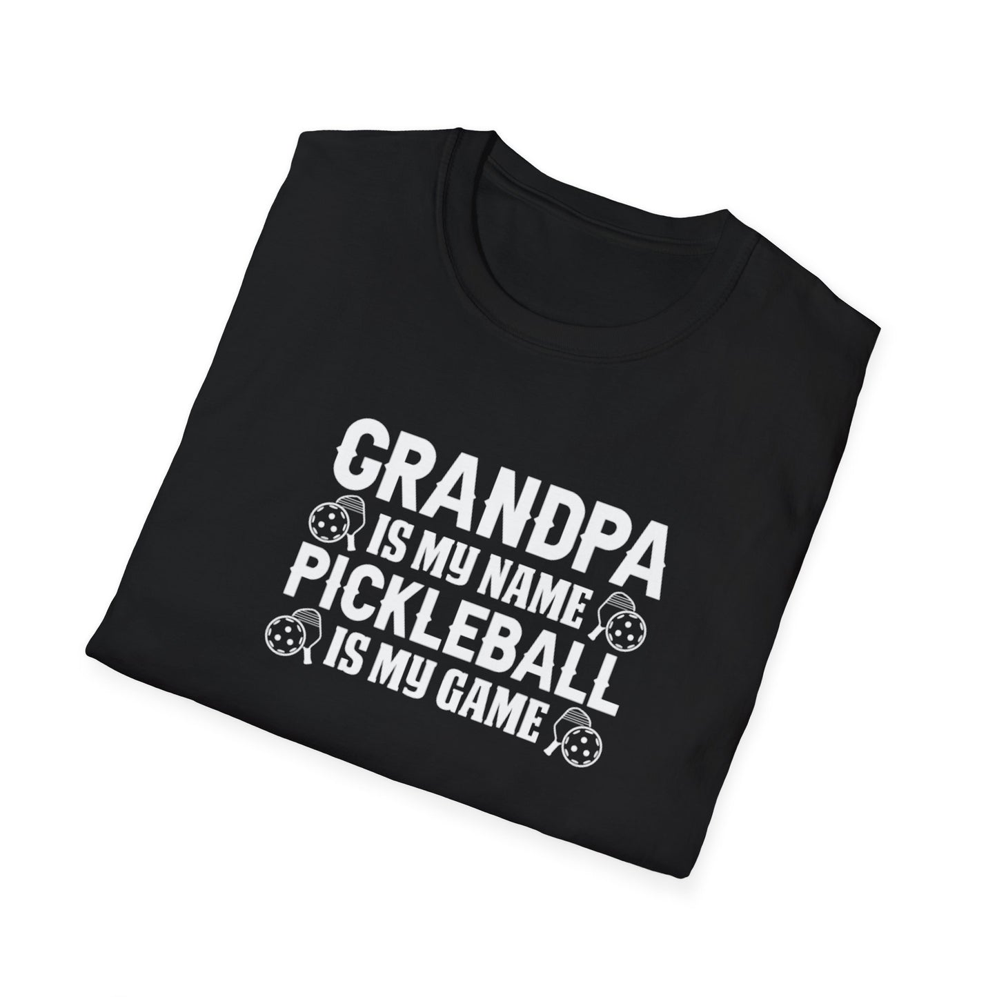 Men's Pickleball T-shirt - Grandpa Is My Name Pickleball Is My Game