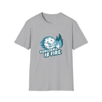 Men's Funny Pickleball T-Shirt - Pickleball Is Fire Grey