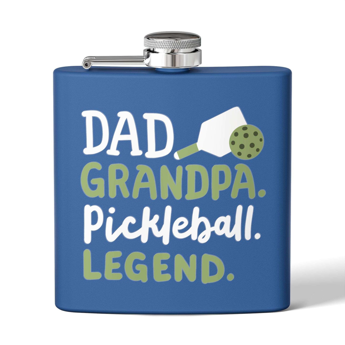 Pickleball Unique Flask - Dad Grandpa Pickleball Legend Royal