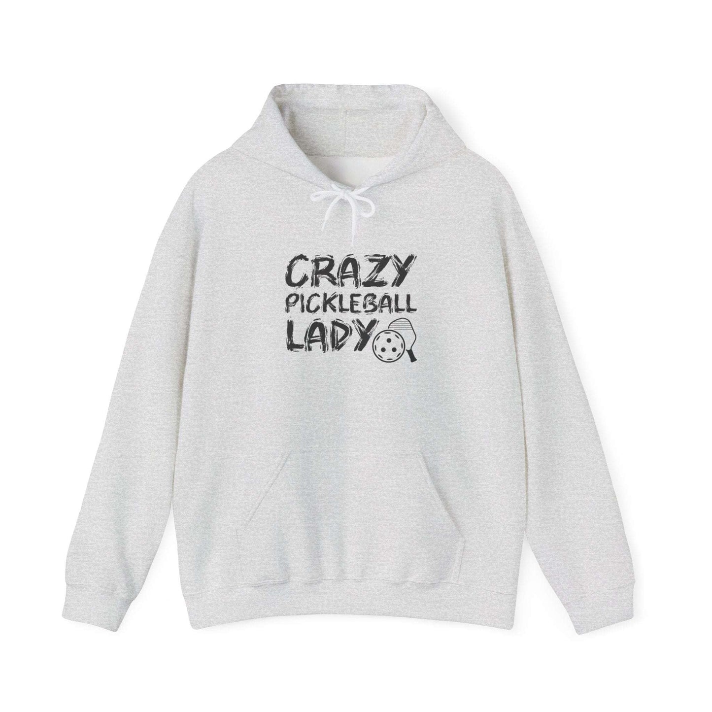 Women's Funny Pickleball Hoodie - Crazy Pickleball Lady Gray