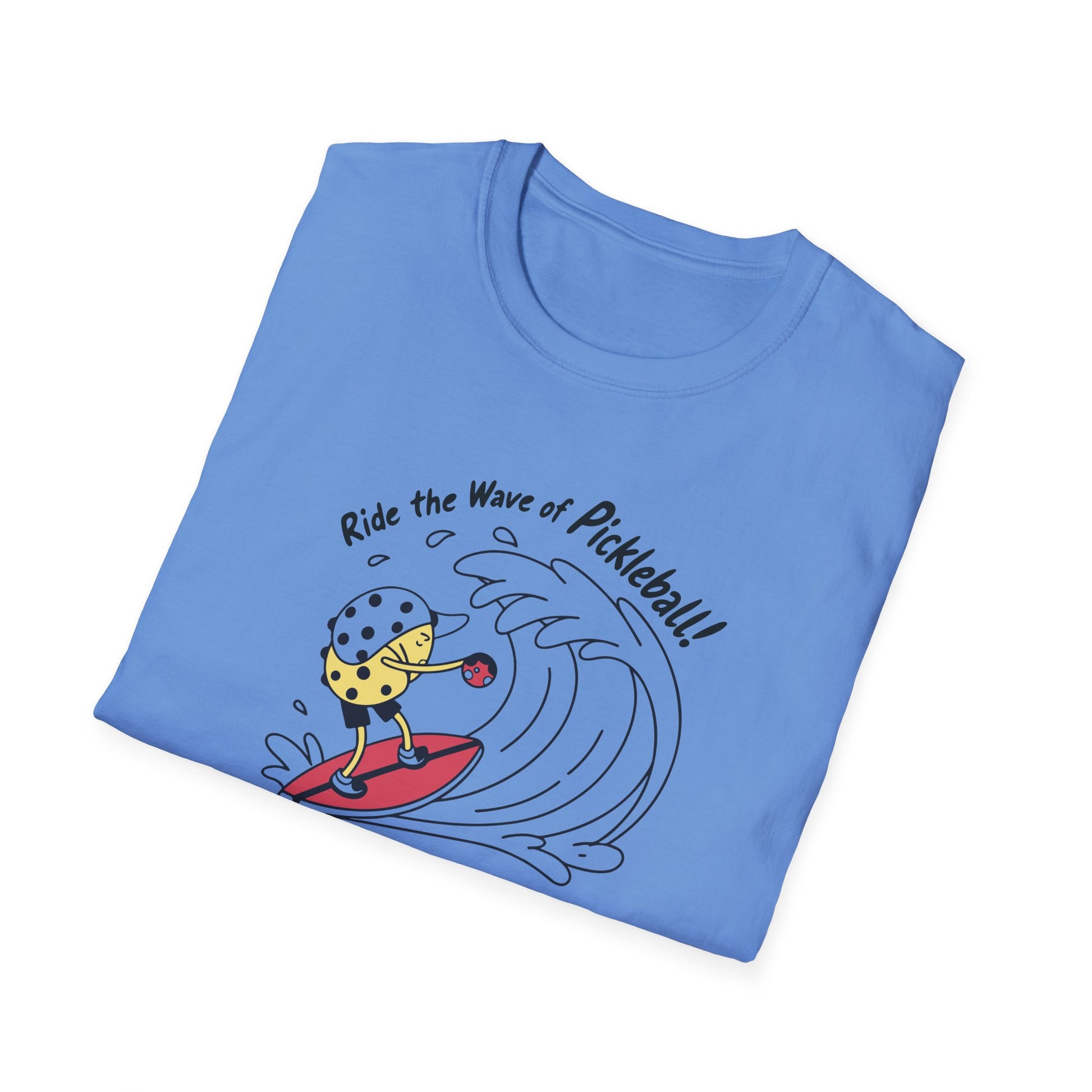 Men's Comfy Pickleball T-shirt - Ride the Wave of Pickleball