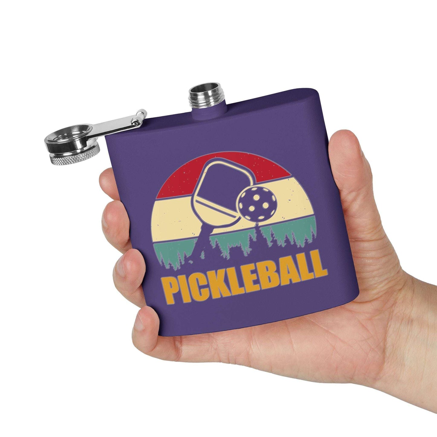 Pickleball Stylish Flask - Pickleball Retro