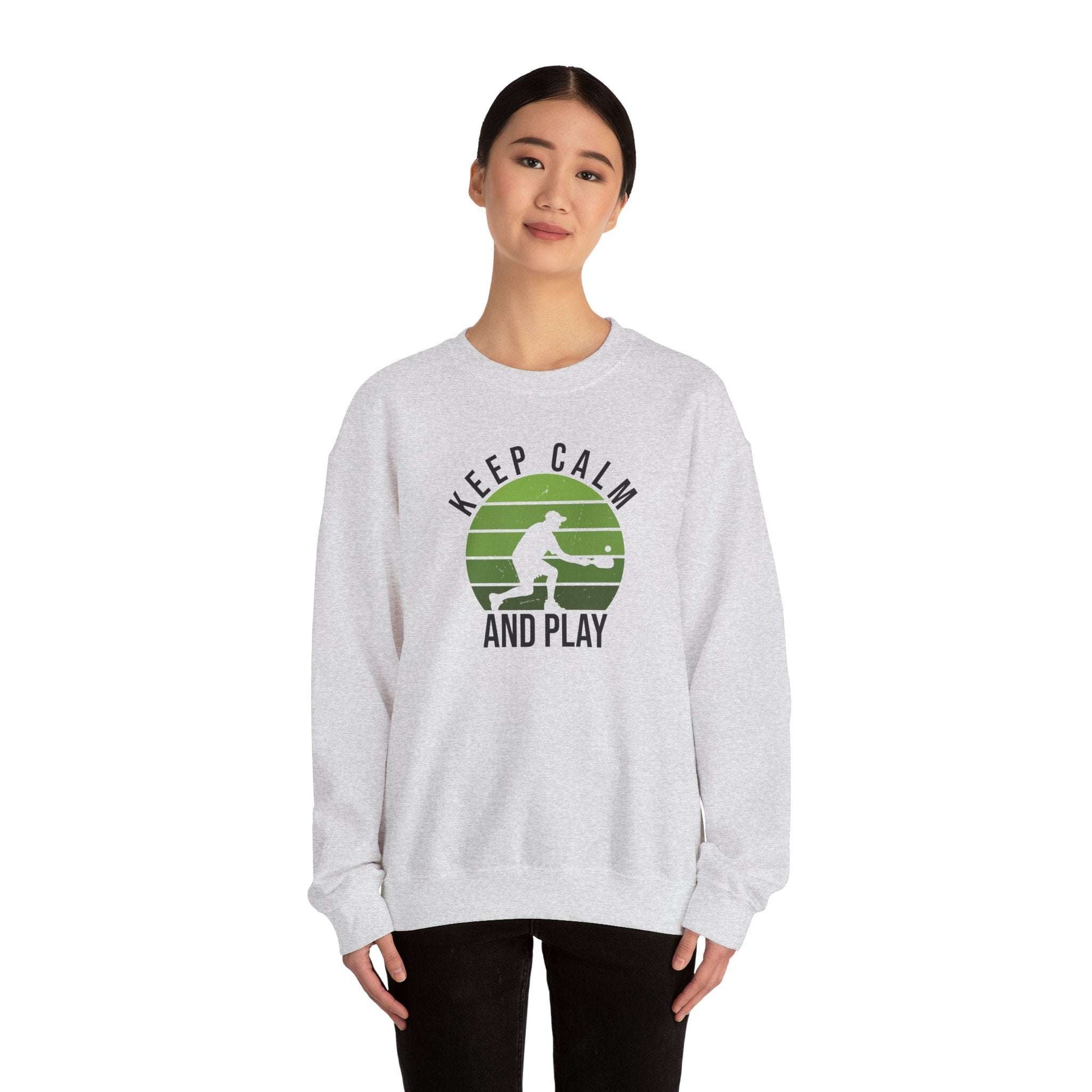 Women's Comfy Pickleball Sweatshirt - Keep Calm and Play