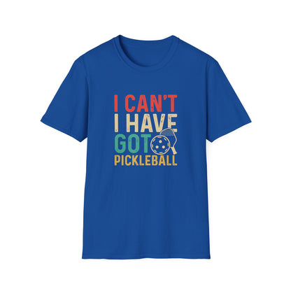 Men's Playful Pickleball T-shirt - I Can't, I Have Got Pickleball Royal