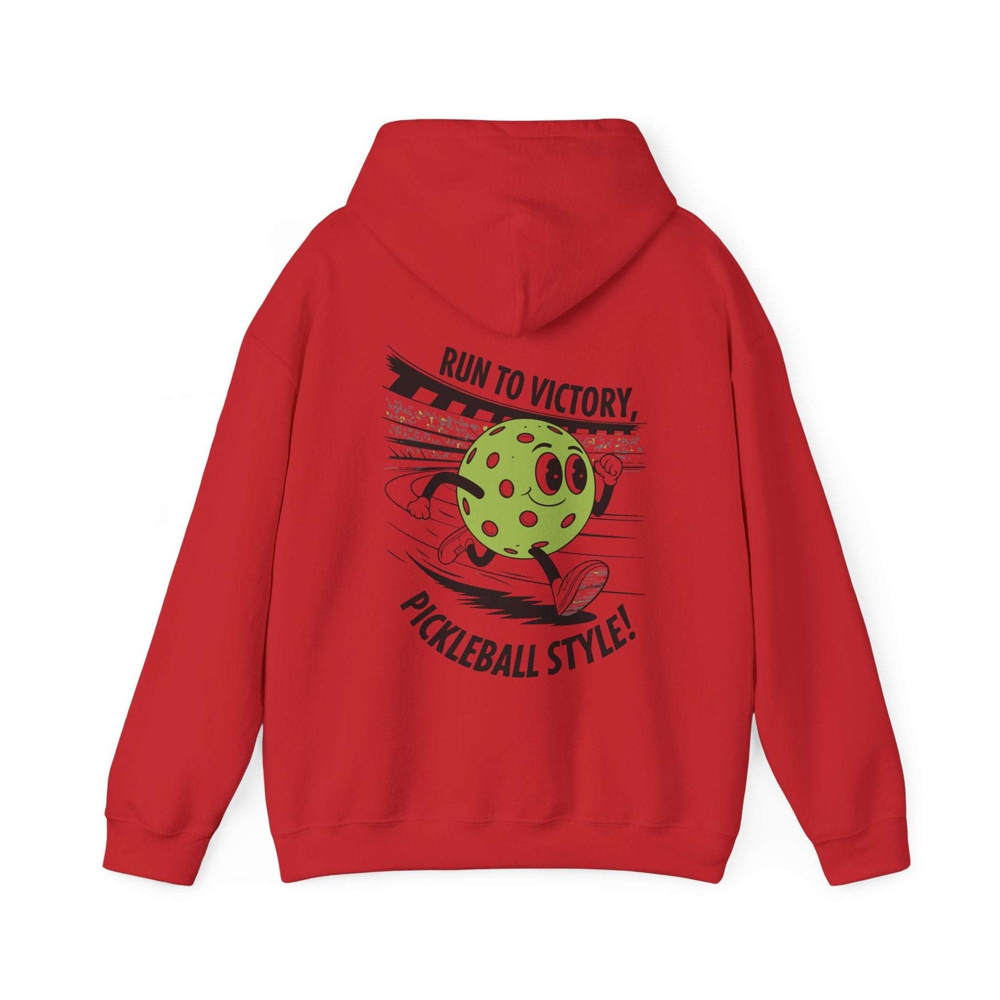 Men's Funny Pickleball Hoodie - Run To Victory, Pickleball Style