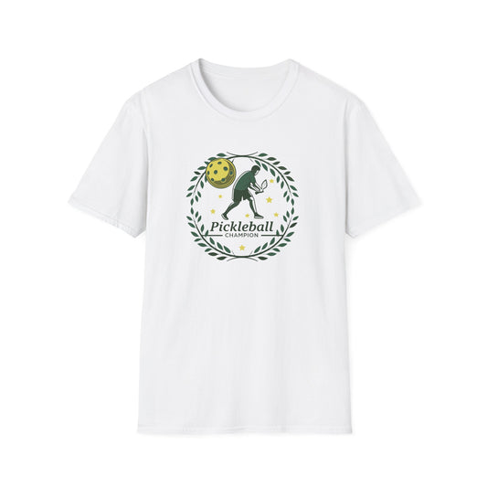 Men's Comfy Pickleball T-shirt - Pickleball Champion White