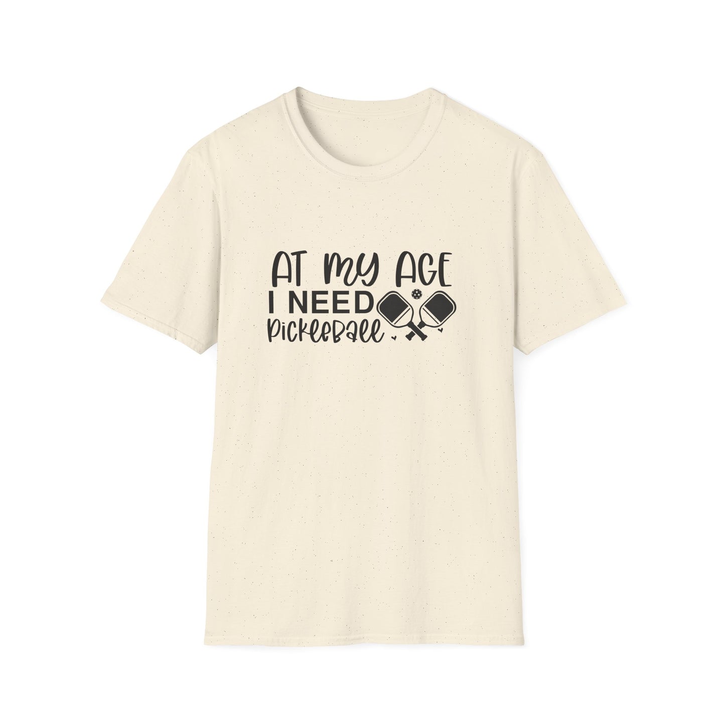 Women's Fun Pickleball T-shirt - At My Age I Need Pickleball Beige