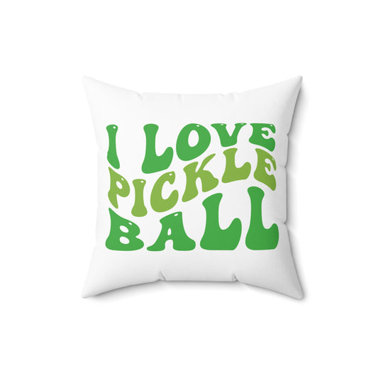 Pickleball Cute Pillow - I Love Pickleball White