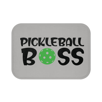 Pickleball Unique Bath mat - Pickleball Boss Gray