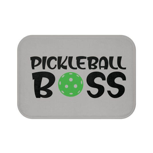 Pickleball Unique Bath mat - Pickleball Boss Gray