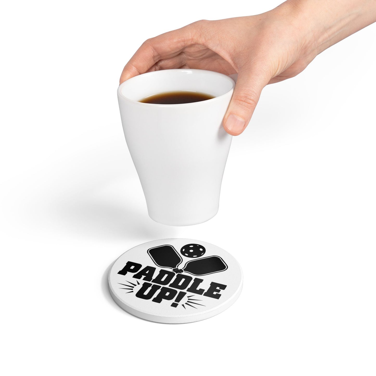 Pickleball Practical Ceramic Coaster - Paddle Up