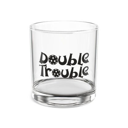 Pickleball Funny Rocks Glass - Double Trouble 10oz