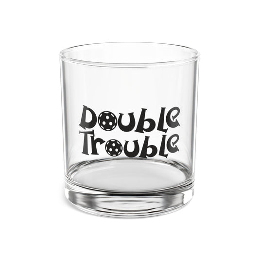 Pickleball Funny Rocks Glass - Double Trouble 10oz