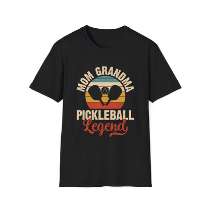 Women's Funny Pickleball T-Shirt - Mom Grandma Pickleball Legend Black